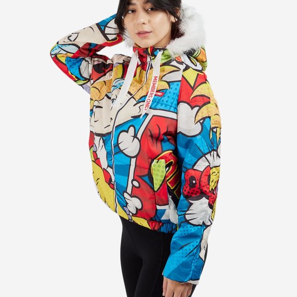 Members Only Nickelodeon Bomber Jacket Sz: L - Picture 3 of 3